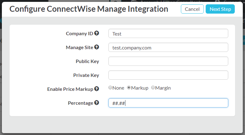 ConnectWise Manage integration